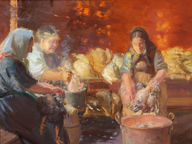 1859-Anna Ancher - I polli vengono spennati - 1915